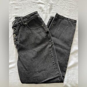 INC denim mom jeans washed black size 6
